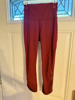 lululemon athletica Maroon High-Waist Performance Leggings